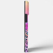 Coques Case-Mate iPhone Pastels Glittery Silver Leopard Personnalisé (Verso / Droite)