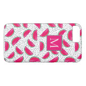 Coques Case-Mate iPhone Pastèque au néon sur le motif de graines (Dos (Horizontal))