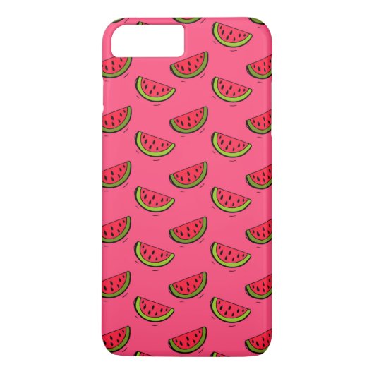 Coques Case-Mate iPhone Pastèque d'été sur le motif rose (Dos)