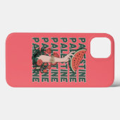 Coques Case-Mate iPhone pastèque, fleurs et texte Palestine Répéter (Verso (horizontal))