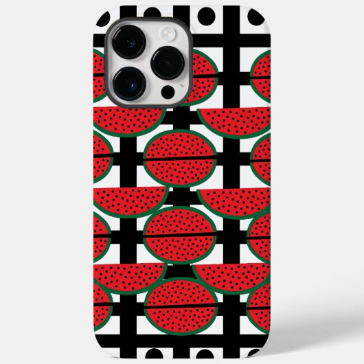 Coques Case-Mate iPhone Pastèque motif géométrique de fruit d'été (Verso)