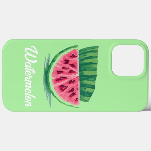 Coques Case-Mate iPhone Pastèque rose verte aux fruits frais (Verso (horizontal))