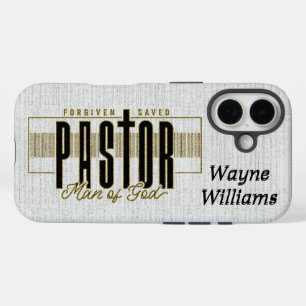 Coques iPhone 16 Pasteur chrétien inspiré/Personnalisé