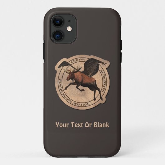 Coques Case-Mate iPhone Patch Flying Moose Aviation (Dos)