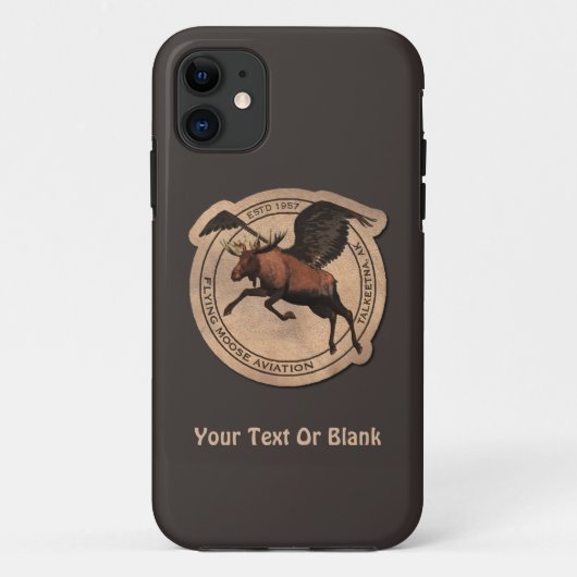 Coques Case-Mate iPhone Patch Flying Moose Aviation (Dos)