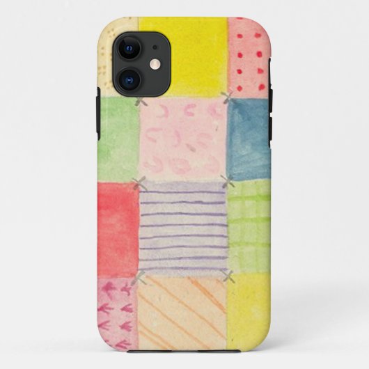Coques Case-Mate iPhone Patchwork Aquarelle (Dos)