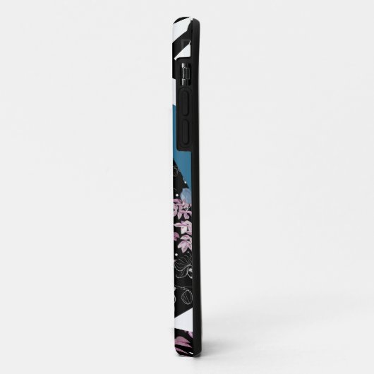 Coques Case-Mate iPhone patchwork bleu, populaire, patchwork, folle, rusti (Dos/Gauche)