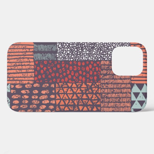 Coques Case-Mate iPhone Patchwork bohémien : conception sans couture dessi (Verso (horizontal))