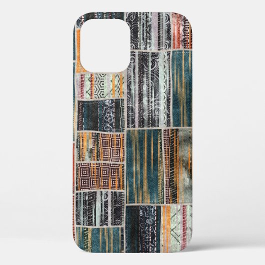 Coques Case-Mate iPhone Patchwork collage mixage, surface composée motif i (Verso)