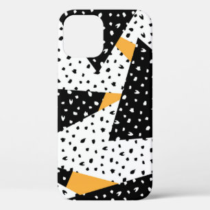 Case-Mate iPhone Case Patchwork de points minimaux : noir blanc jaune