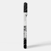 Coques Case-Mate iPhone patchwork en tissu vintage noir et blanc (Verso / Droite)