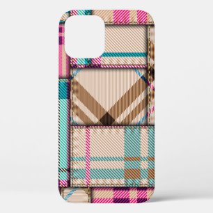 Case-Mate iPhone Case Patchwork Plaid, Vintage Arrière - plan sans coutu