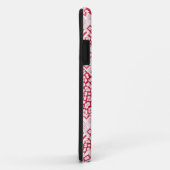 Coques Case-Mate iPhone Patchwork rouge et blanc rustique (Dos/Droite)