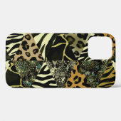 Coques Case-Mate iPhone Patchwork Safari : Poster de animal aquarelle. (Verso (horizontal))