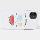 Coques Case-Mate iPhone Pâte de pastèque, texte, "J'aime l'été" (Dos (Horizontal))