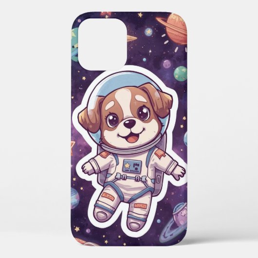 Coques Case-Mate iPhone Pâtes interstellaires - Chien spatial mignon à l'a (Verso)