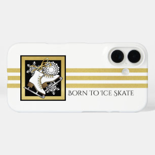 Coques iPhone 16 Patinage artistique personnalisé avec paillettes d