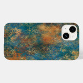 Coques Case-Mate iPhone Patine de cuivre sarcelle (Verso (horizontal))