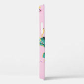 Coques Case-Mate iPhone Patins à rouleaux rétrogrades : motif rose. (Verso / Droite)