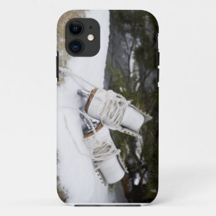 Coque iPhone 11 Patins de glace, chiffre patins dans la neige