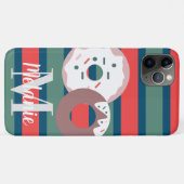 Coques Case-Mate iPhone Pâtisseries de Noël et rayures de vacances (Dos (Horizontal))