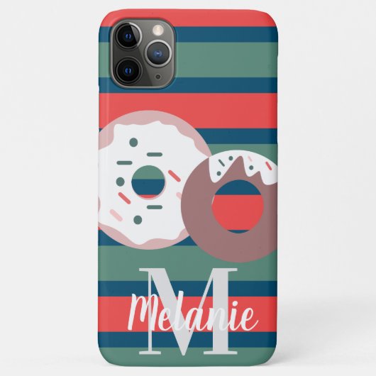 Coques Case-Mate iPhone Pâtisseries de Noël et rayures de vacances (Dos)