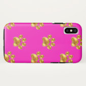 Coques Case-Mate iPhone Patounes dorées mignonnes (Dos (Horizontal))