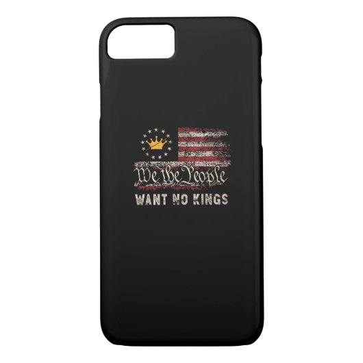 Coques Case-Mate iPhone Patriotic Politics Protest No Kings In America (Dos)