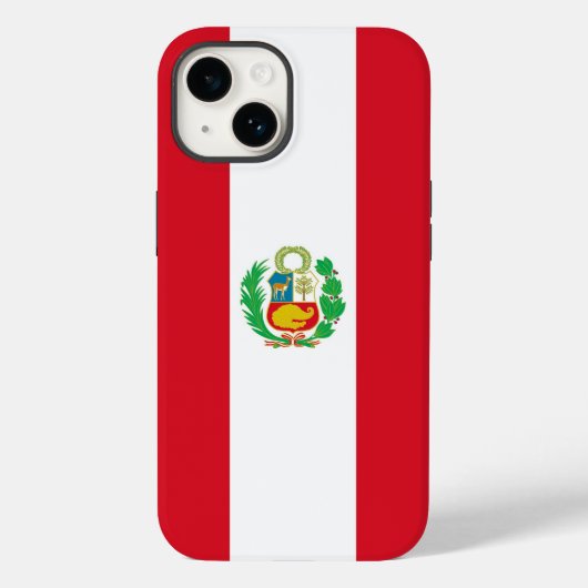 Coques Case-Mate iPhone Patriotique Apple Coque-Mate, Pérou drapeau Coque- (Verso)