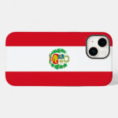 Coques Case-Mate iPhone Patriotique Apple Coque-Mate, Pérou drapeau Coque- (Verso (horizontal))