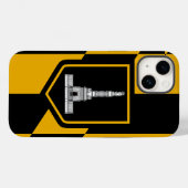 Coques Case-Mate iPhone Patriotique Apple iPhone 14 coque, drapeau Baltimo (Verso (horizontal))