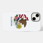 Coques Case-Mate iPhone Patriotique Apple iPhone 14 Coque-Mate, drapeau de (Verso (horizontal))
