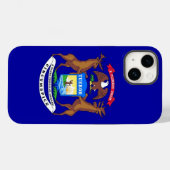 Coques Case-Mate iPhone Patriotique Apple iPhone 14 Coque-Mate, drapeau du (Verso (horizontal))