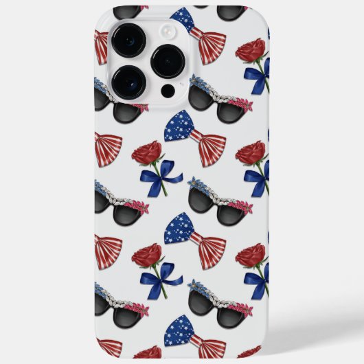 COQUES Case-Mate iPhone PATRIOTIQUES LUNETTES DE SOLEIL ROSE BAS CRAVATE (Verso)