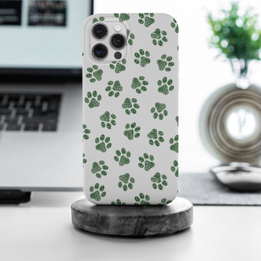 Coques Case-Mate iPhone Patrouilles de Doodle, Paws de Chien, Paws Vertes