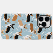 Coques Case-Mate iPhone Patrouilles et os de Chiens de Corgi (Verso (horizontal))