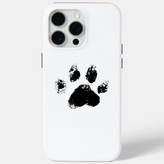 Coque iPhone 15 Pro Max patte amoureux des chiens noire mignonne