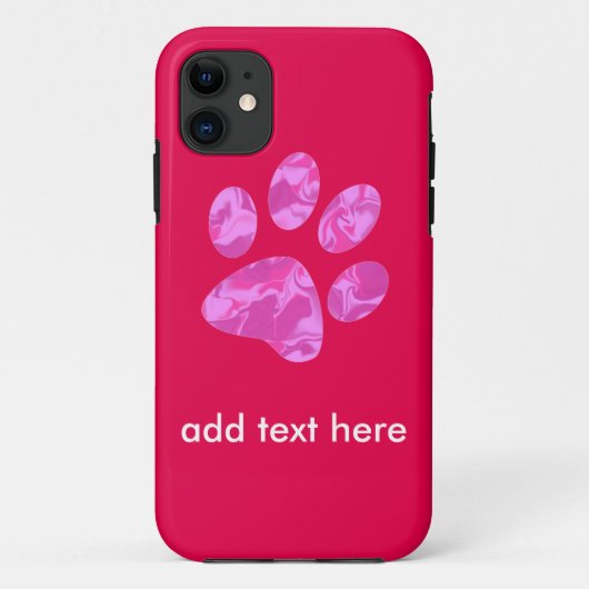 Coques Case-Mate iPhone Patte de camouflage rose (Dos)