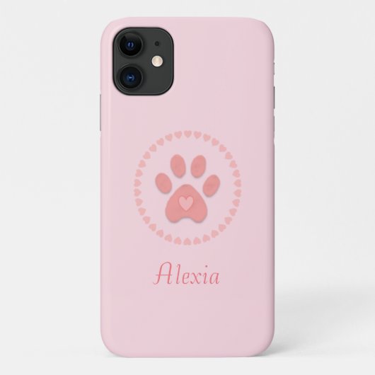 Coques Case-Mate iPhone Patte de mignon animal de compagnie moderne avec d (Dos)