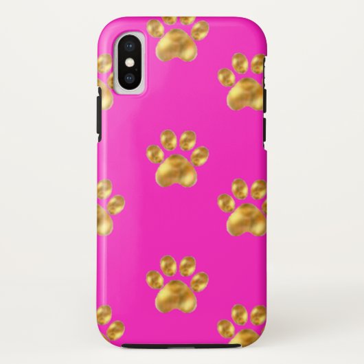 Coques Case-Mate iPhone Patte dorée mignonne (Dos)