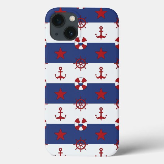 Coques Case-Mate iPhone Patteries Nautical Stars and Stripes (Verso)