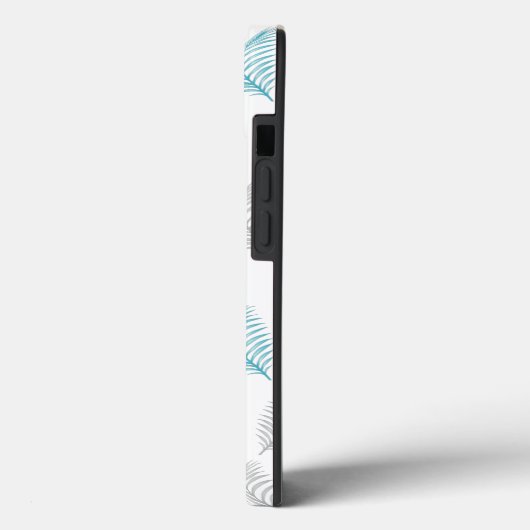 Coques Case-Mate iPhone Pattern Blue & Gray Leaves (Verso / Gauche)