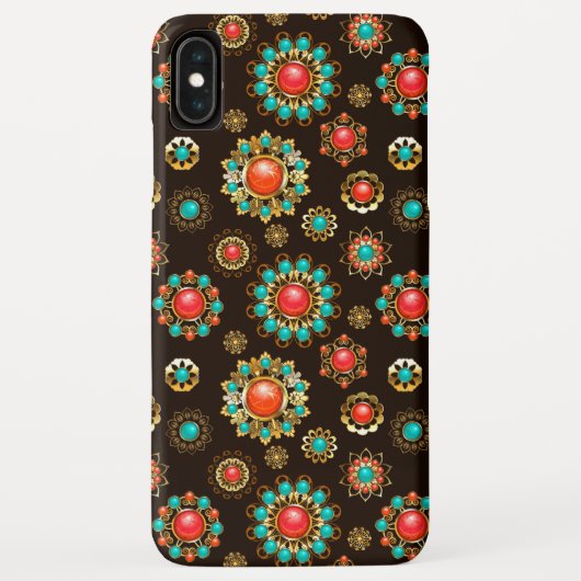 Coques Case-Mate iPhone Pattern de Ethnic Brooches Seamless (Dos)