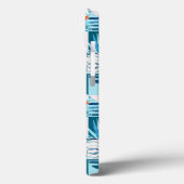 Coques Case-Mate iPhone Pattern de Tropical Teal Geometric Abstract (Verso / Gauche)