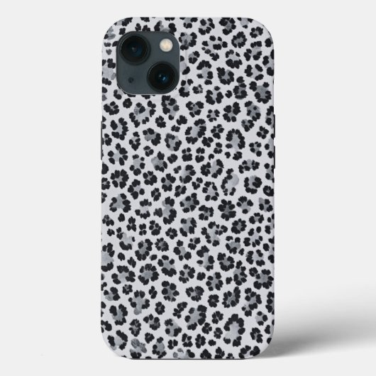 Coques Case-Mate iPhone Pattern Leopard Print Gray (Verso)