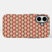 Coques Case-Mate iPhone Pattern mexicain à Beige and Red (Verso (horizontal))