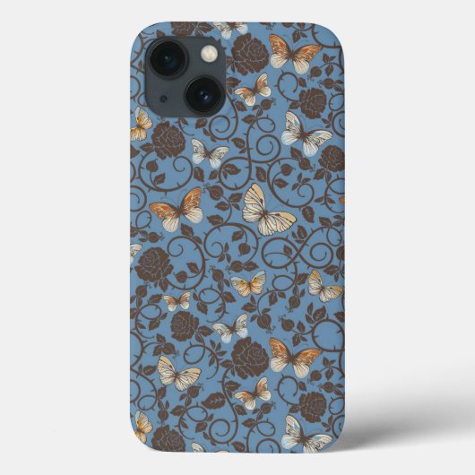 Coques Case-Mate iPhone pattern, rose et butterfly (Verso)