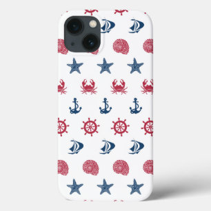 Etui iPhone Case-Mate Pattern rouge blanc et bleu