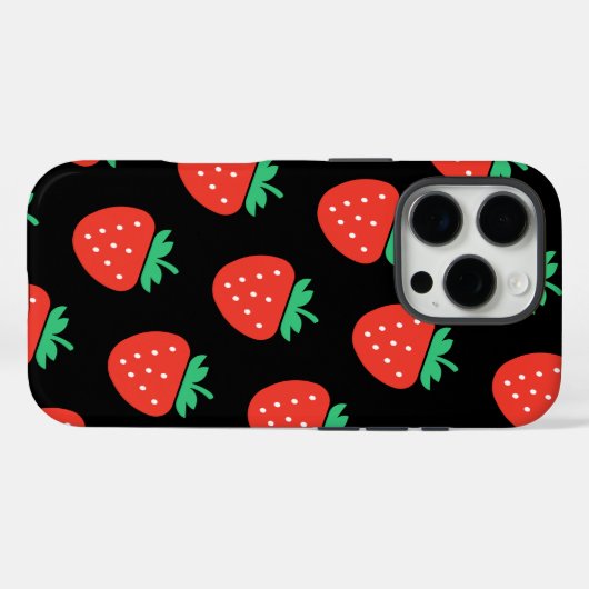 Coques Case-Mate iPhone pattern strawberries (Verso (horizontal))