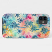 Coques Case-Mate iPhone Pattern Tie Dye Palms Custon (Dos (Horizontal))